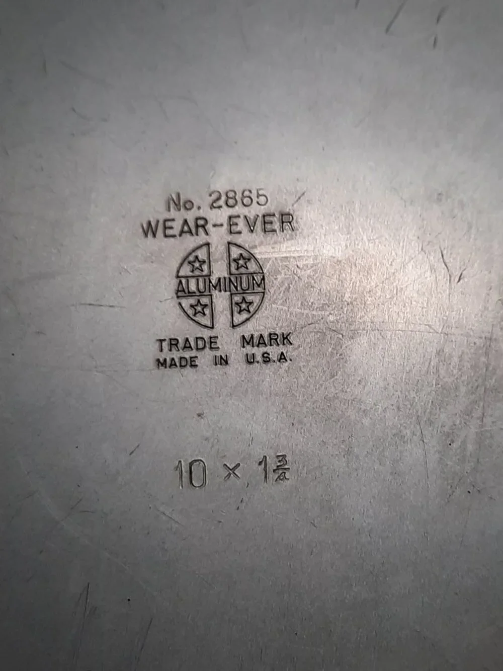 Vintage Wear-Ever #2865 Fluted Aluminum Pie Pan 10 x 1-3/4 USA Made